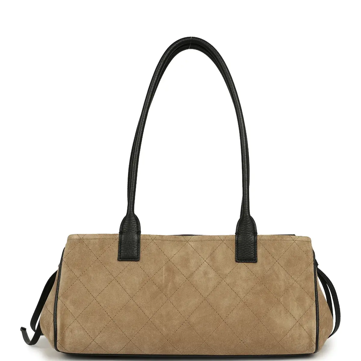 Chanel Chanel Small "Urban Essential" East West Shopping Tote Black Grained Calfskin and Beige Suede Gold Hardware | Thumbnail 4