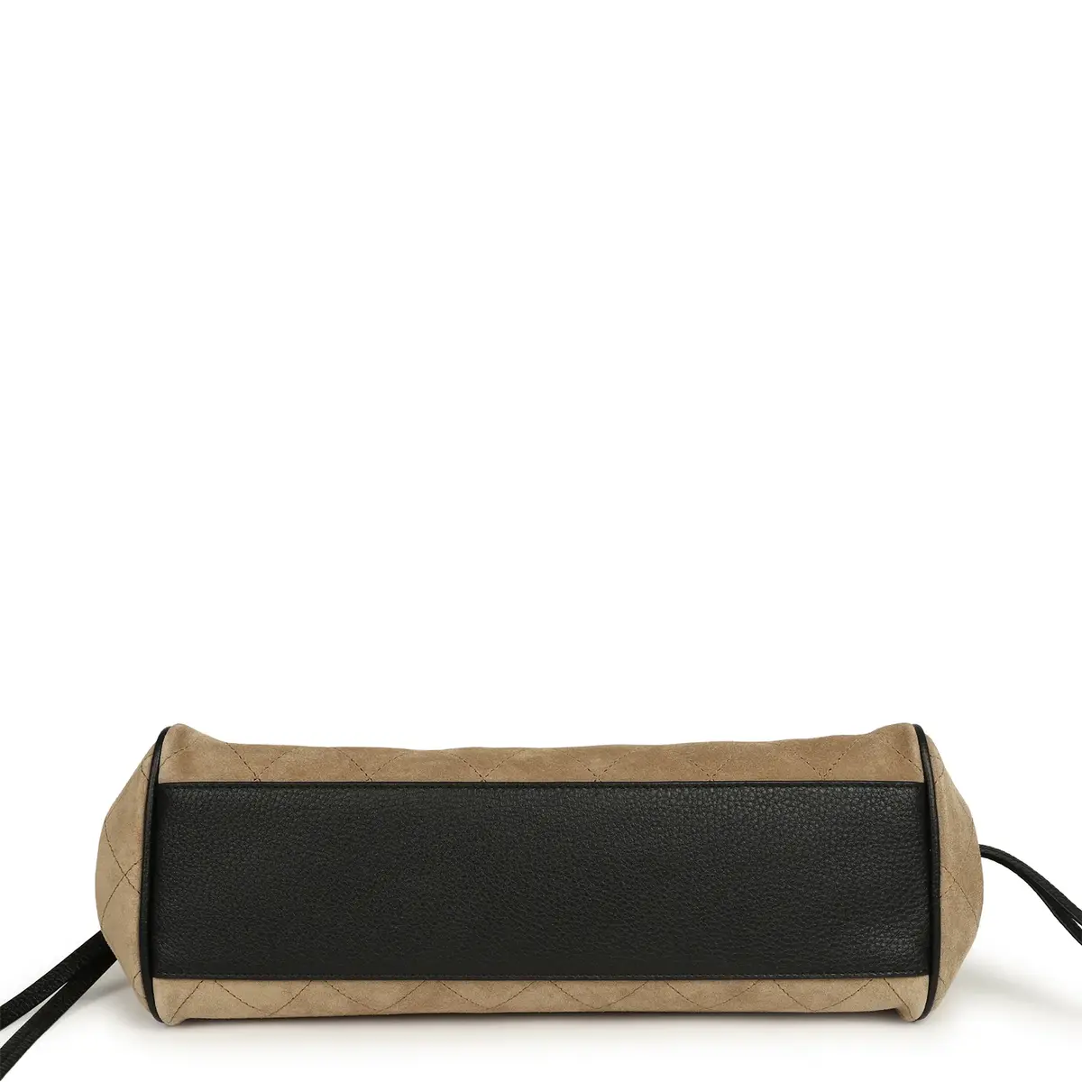 Chanel Chanel Small "Urban Essential" East West Shopping Tote Black Grained Calfskin and Beige Suede Gold Hardware | Thumbnail 6
