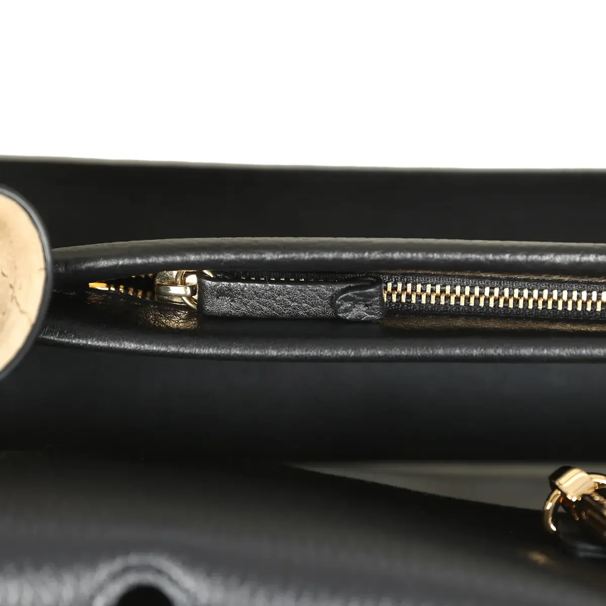 Chanel Chanel Small "Urban Essential" East West Shopping Tote Black Grained Calfskin and Beige Suede Gold Hardware | Thumbnail 8