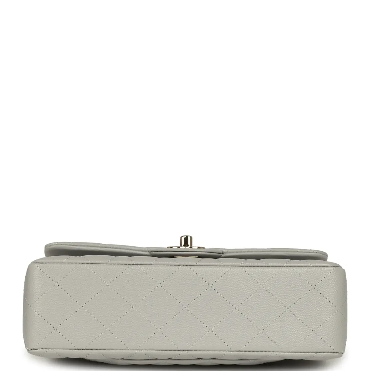 Chanel Chanel Small Classic Double Flap Bag Light Grey Caviar Light Gold Hardware | Thumbnail 6 Chanel Chanel Small Classic Double Flap Bag Light Grey Caviar Light Gold Hardware | Thumbnail 6