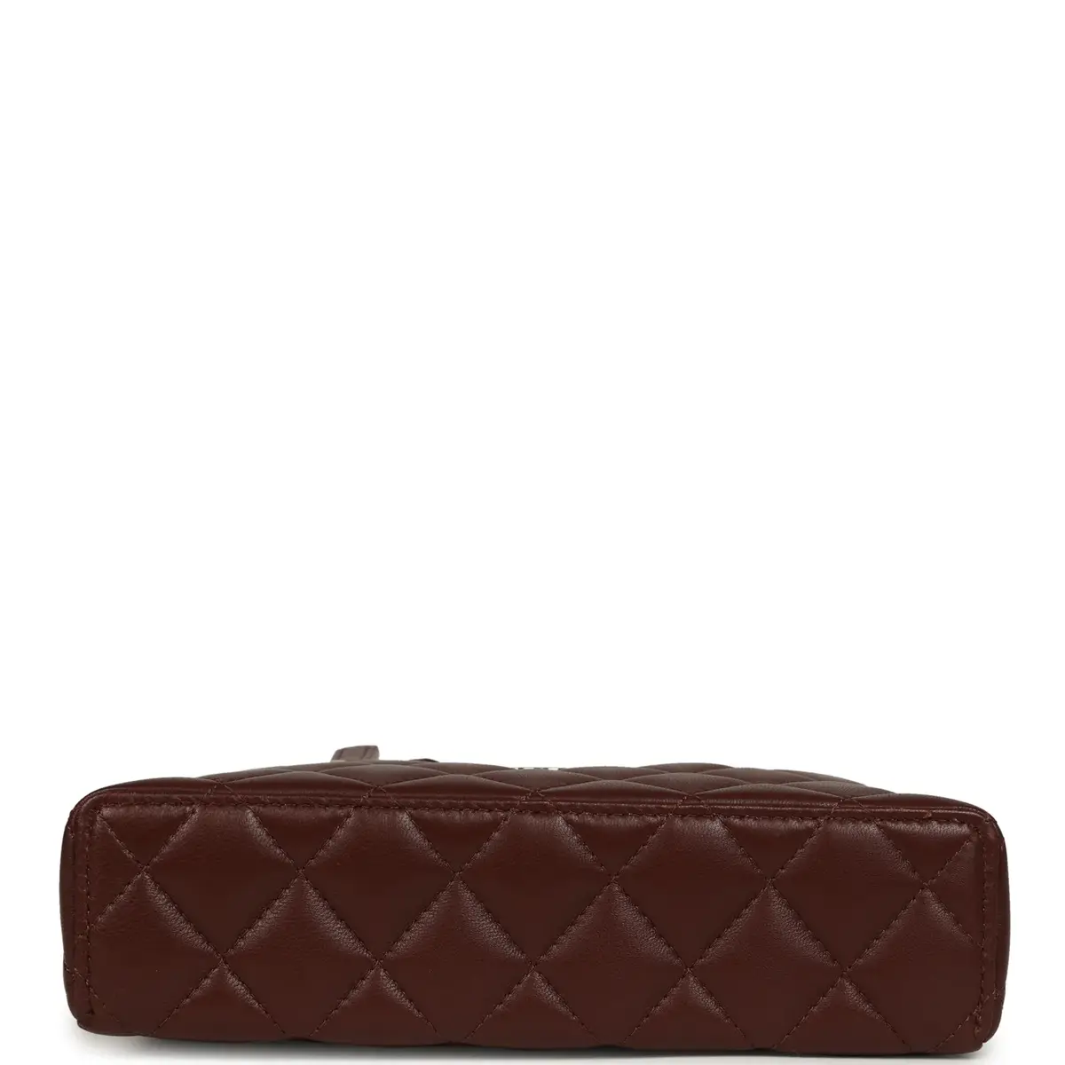 Chanel Chanel Top Handle Long Vanity Case with Chain Brown Lambskin Light Gold Hardware | Thumbnail 6