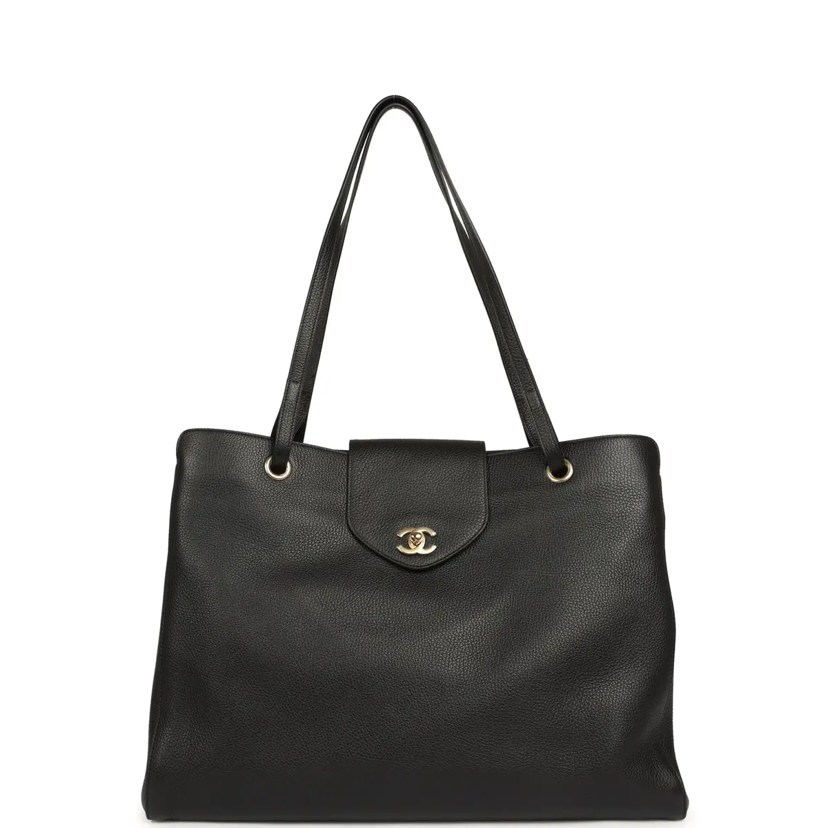 Chanel Chanel XXL "It Girl" Shopping Tote Black Grained Calfskin Gold Hardware | Image 1 Chanel Chanel XXL "It Girl" Shopping Tote Black Grained Calfskin Gold Hardware | Image 1