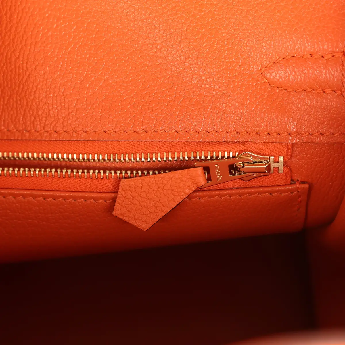 HERMÈS Hermes Birkin 25 Orange Togo Gold Hardware | Thumbnail 9 HERMÈS Hermes Birkin 25 Orange Togo Gold Hardware | Thumbnail 9