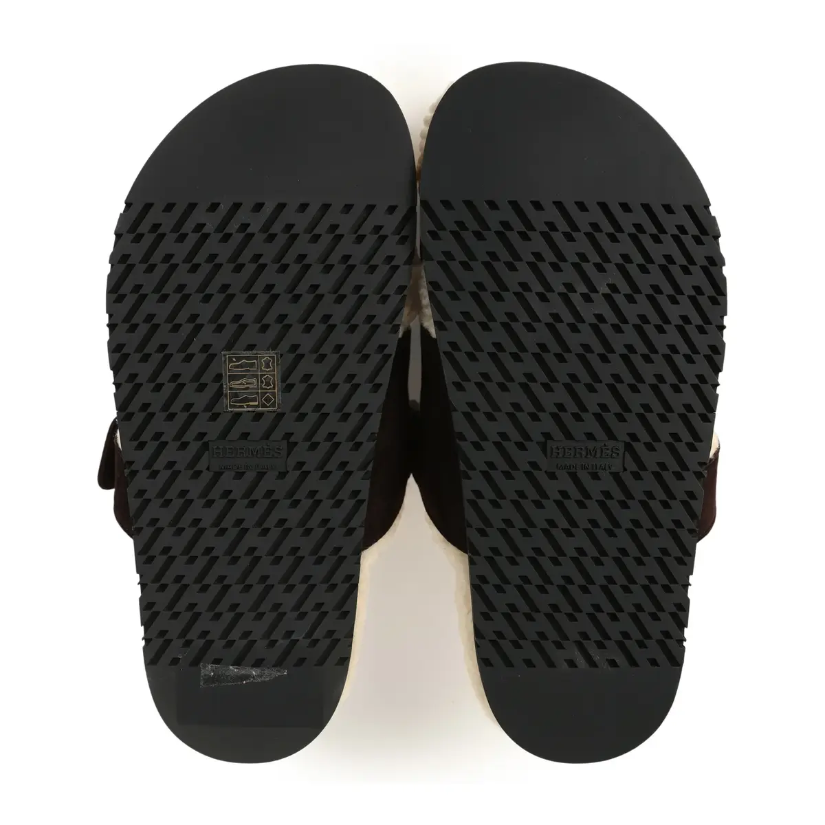 HERMÈS Hermes Chypre Techno Sandals Marron Ebene Suede and Ecru Shearling Palladium Hardware EU | Thumbnail 8 HERMÈS Hermes Chypre Techno Sandals Marron Ebene Suede and Ecru Shearling Palladium Hardware EU | Thumbnail 8