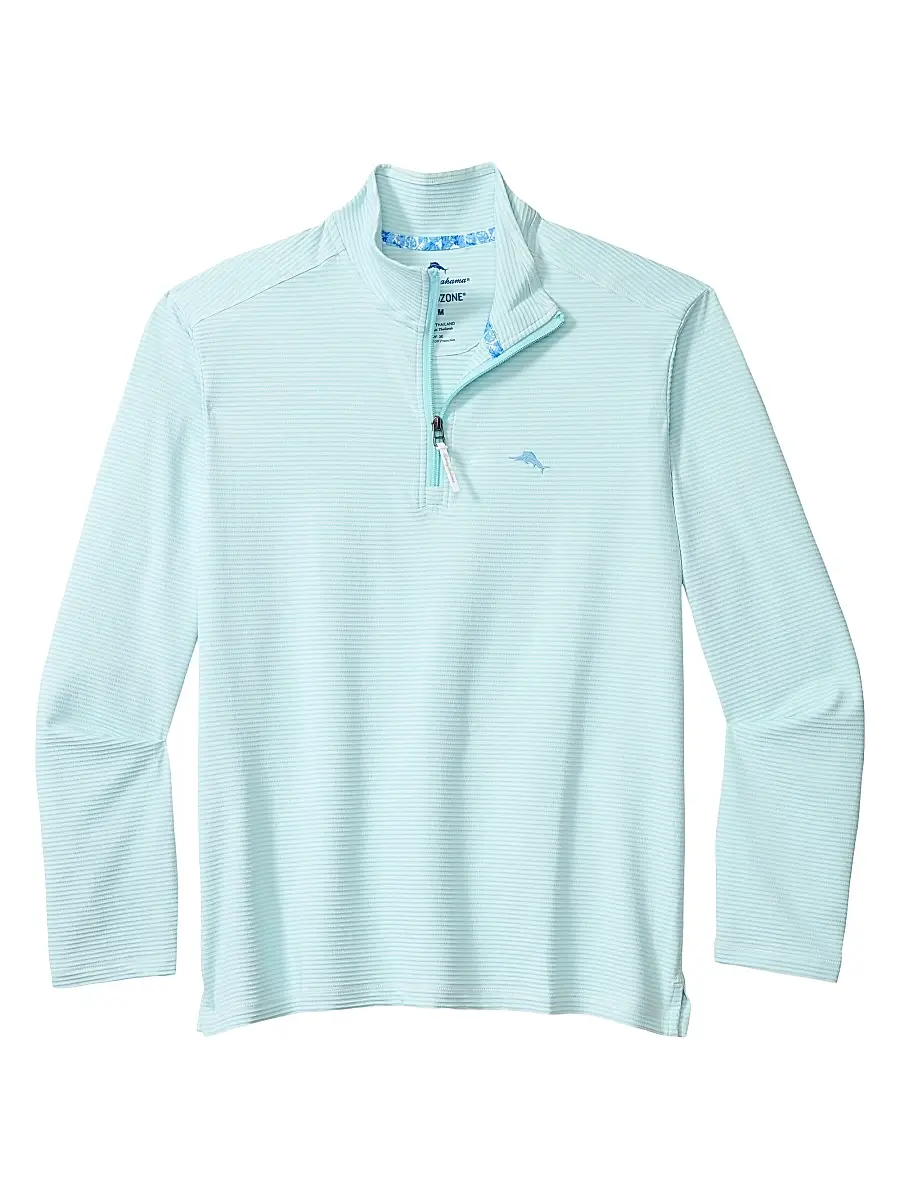 Tommy Bahama Men's Costa Wave Quarter-Zip Top