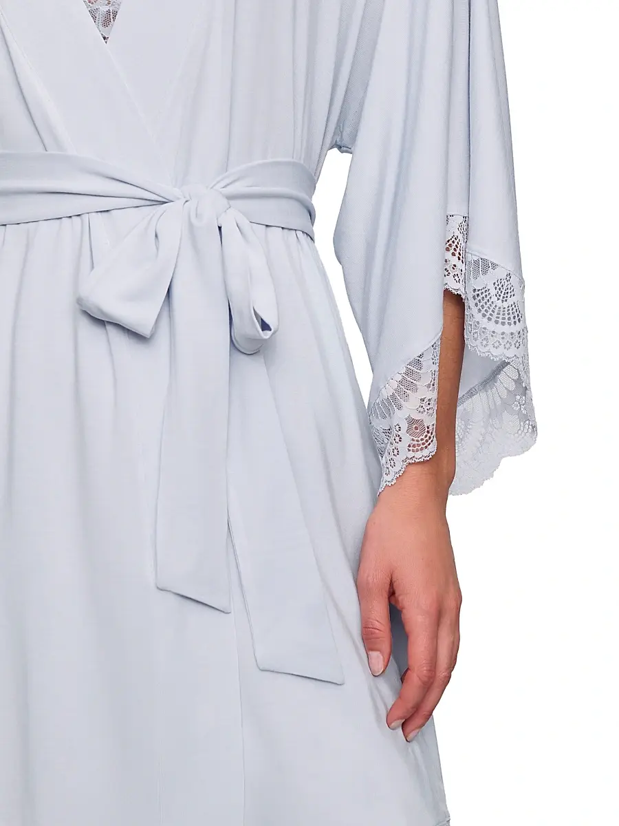 Eberjey Women's Mariana Modal Lace-Trim Robe | Thumbnail 6