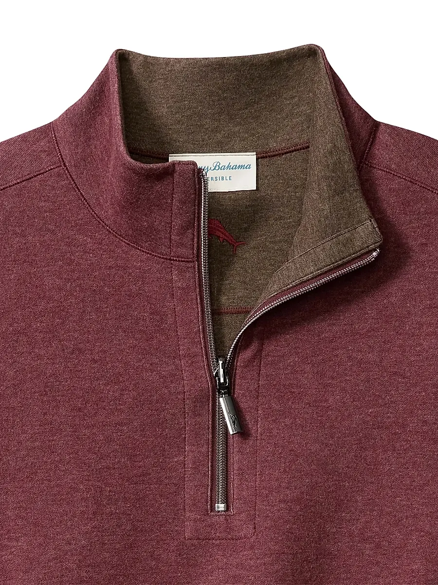 Tommy Bahama Men's Flipview Quarter-Zip Sweater | Thumbnail 3 Tommy Bahama Men's Flipview Quarter-Zip Sweater | Thumbnail 3