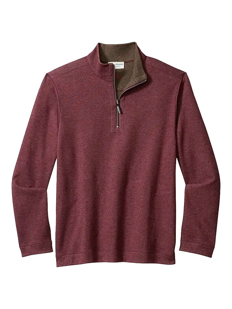 Tommy Bahama Men's Flipview Quarter-Zip Sweater