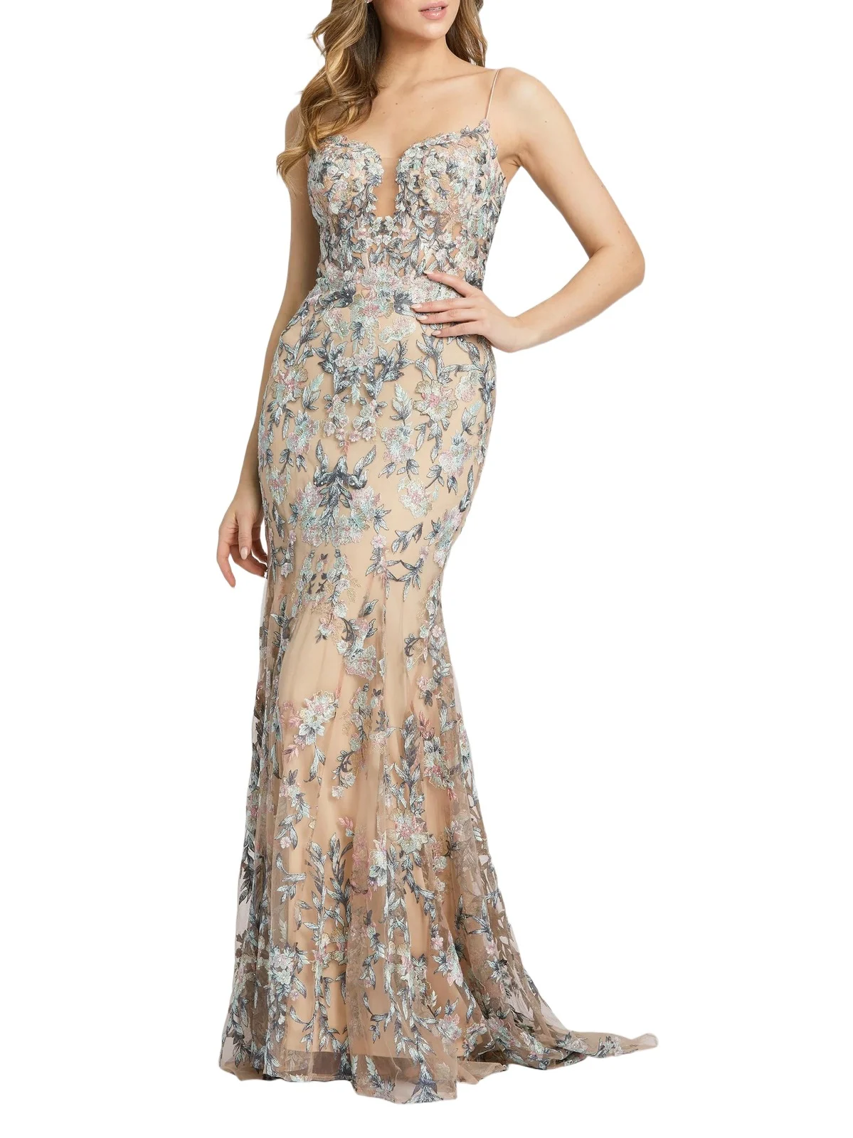 Women's Sweetheart Tulle Floral Gown Women's Sweetheart Tulle Floral Gown