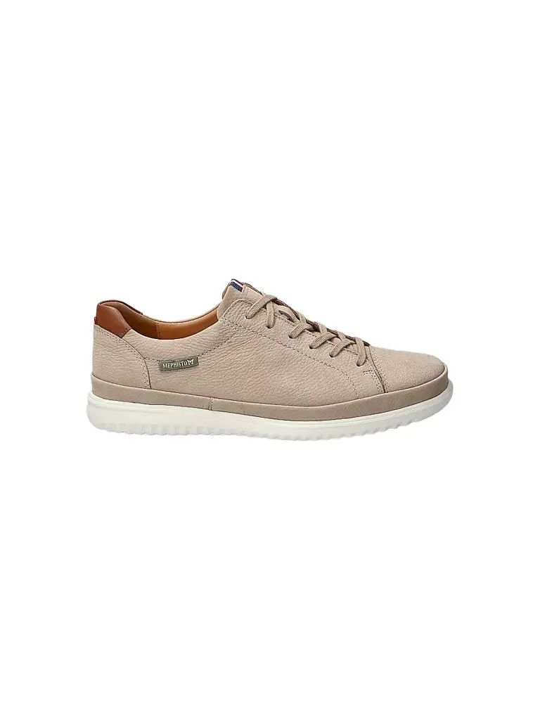 Mephisto Men's Thomas Leather Low-Top Sneakers - Sand | Image 1 Mephisto Men's Thomas Leather Low-Top Sneakers - Sand | Image 1