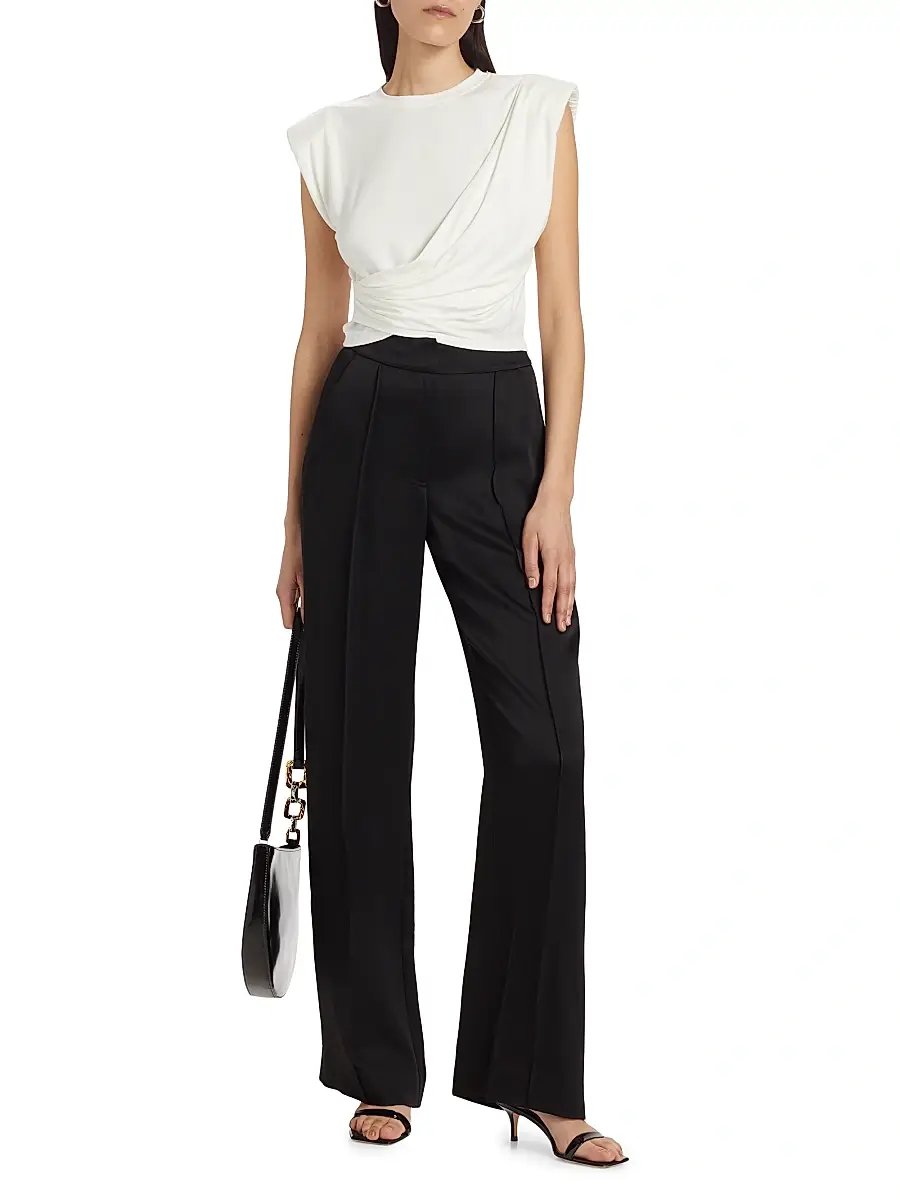 Simkhai Women's Estelle Wrap Crop T-Shirt | Thumbnail 2 Simkhai Women's Estelle Wrap Crop T-Shirt | Thumbnail 2