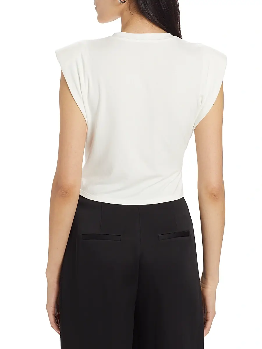 Simkhai Women's Estelle Wrap Crop T-Shirt | Thumbnail 5 Simkhai Women's Estelle Wrap Crop T-Shirt | Thumbnail 5