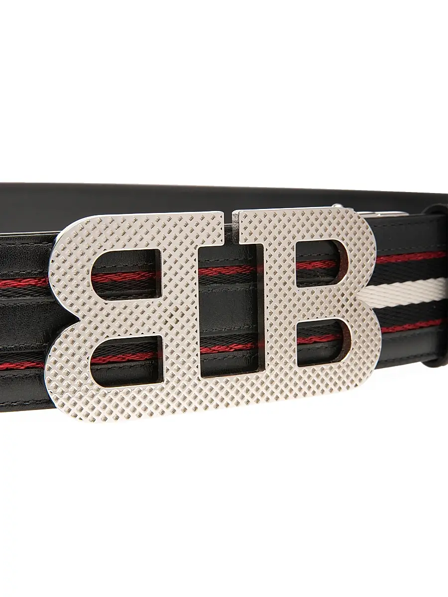 BALLY Men's Mirror B Buckle Reversible Belt | Thumbnail 3 BALLY Men's Mirror B Buckle Reversible Belt | Thumbnail 3