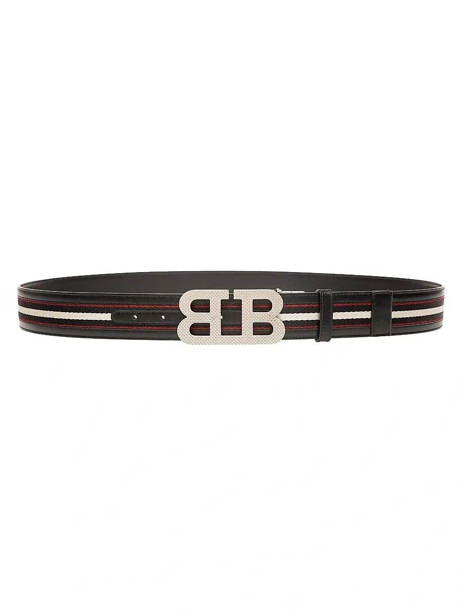 BALLY Men's Mirror B Buckle Reversible Belt