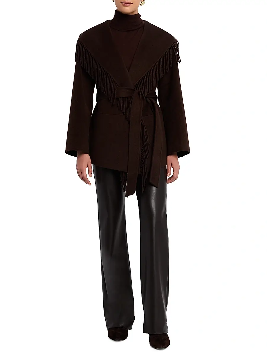 Simkhai Women's Rowen Fringed Wool-Blend Jacket | Thumbnail 2 Simkhai Women's Rowen Fringed Wool-Blend Jacket | Thumbnail 2