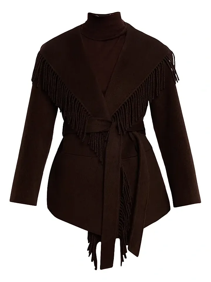 Women's Rowen Fringed Wool-Blend Jacket Women's Rowen Fringed Wool-Blend Jacket