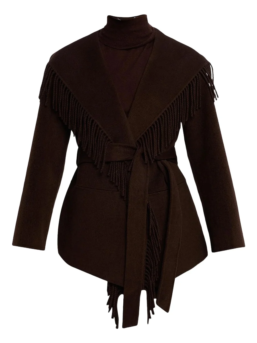 Women's Rowen Fringed Wool-Blend Jacket Women's Rowen Fringed Wool-Blend Jacket