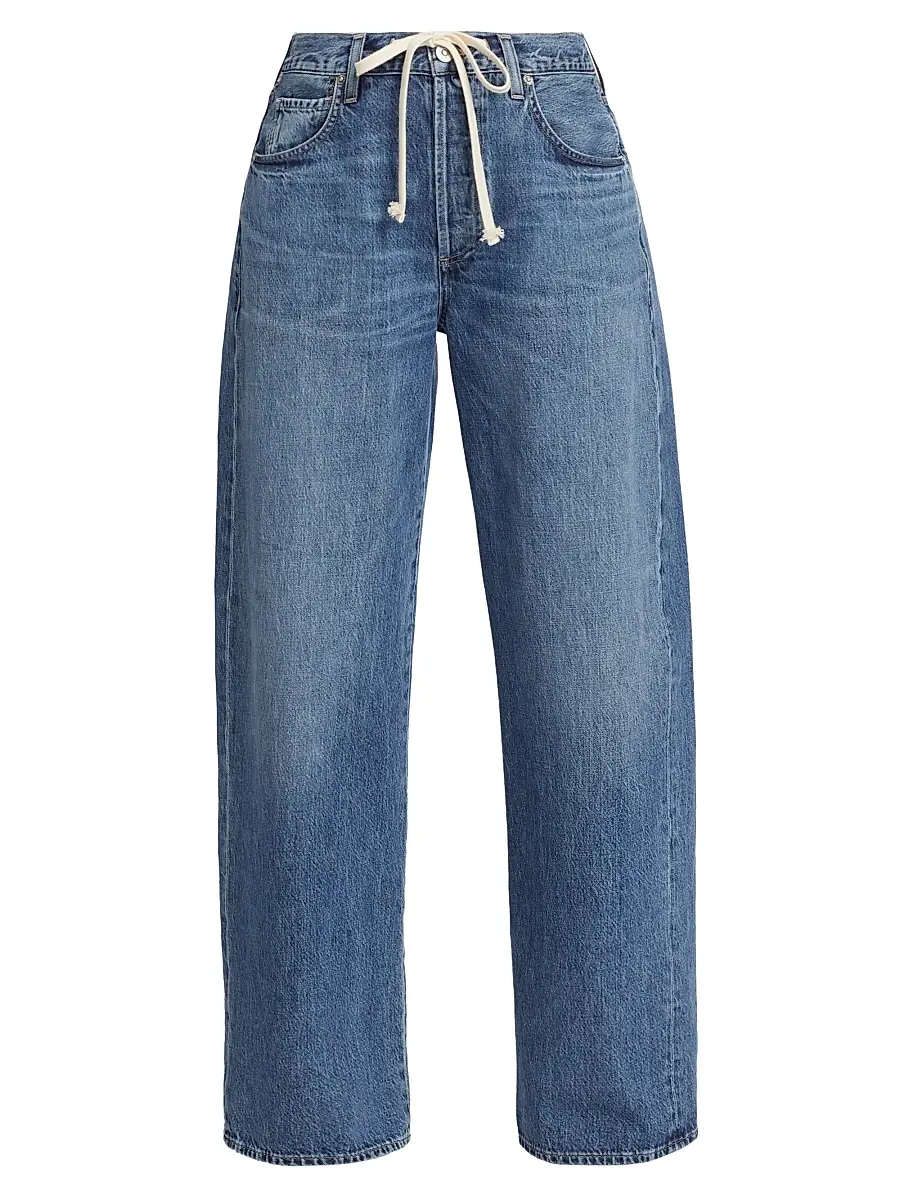 Citizens of Humanity Women's Brynn Drawstring Wide-Leg Jeans - Atlantis | Image 1 Citizens of Humanity Women's Brynn Drawstring Wide-Leg Jeans - Atlantis | Image 1