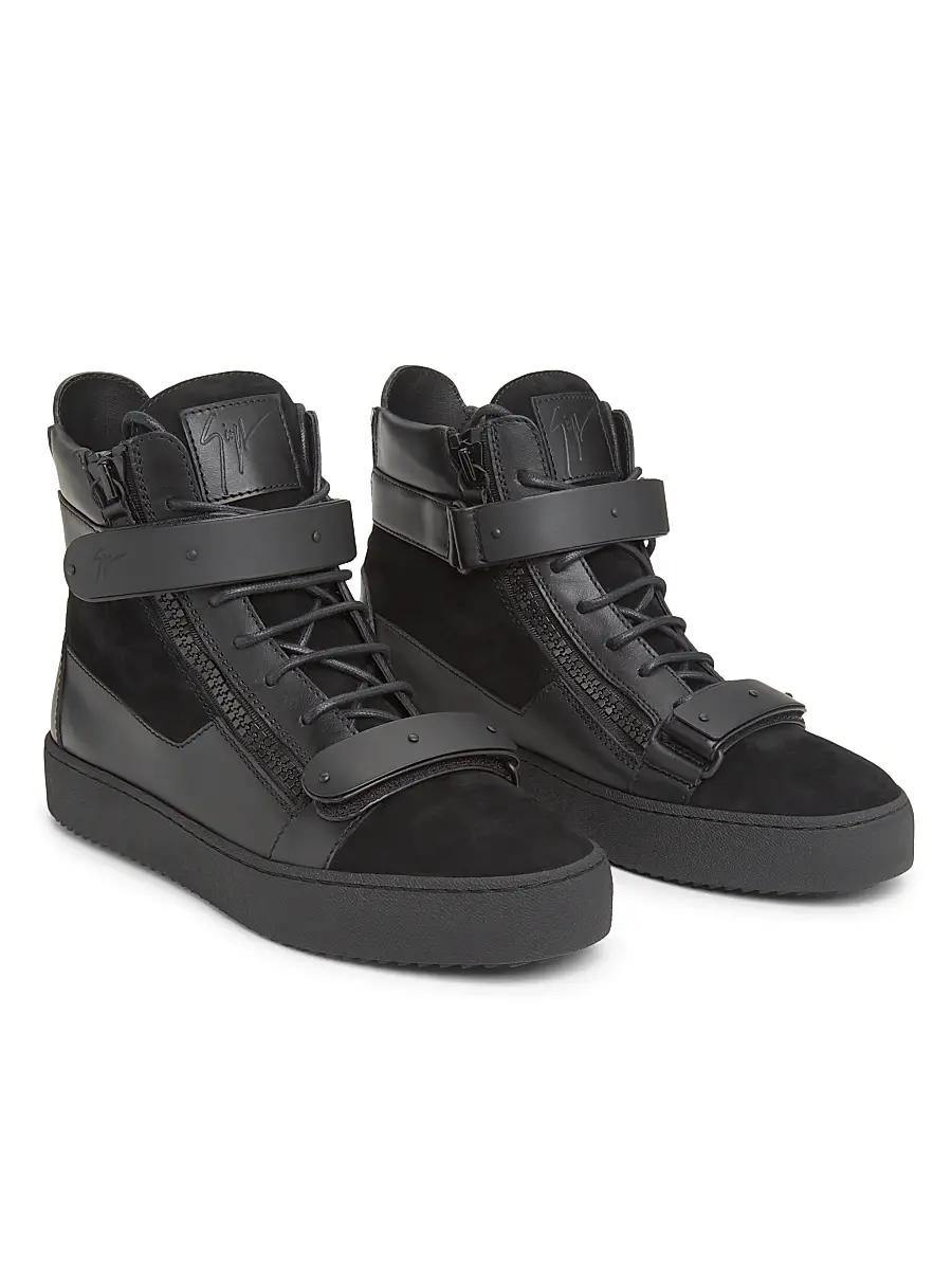 Giuseppe Zanotti Men's Ru50040 Leather High-Top Sneakers | Thumbnail 2 Giuseppe Zanotti Men's Ru50040 Leather High-Top Sneakers | Thumbnail 2