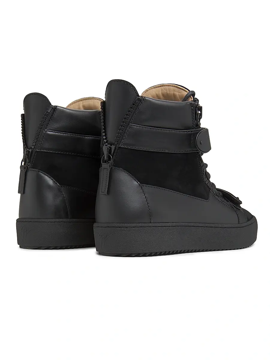 Giuseppe Zanotti Men's Ru50040 Leather High-Top Sneakers | Thumbnail 3 Giuseppe Zanotti Men's Ru50040 Leather High-Top Sneakers | Thumbnail 3