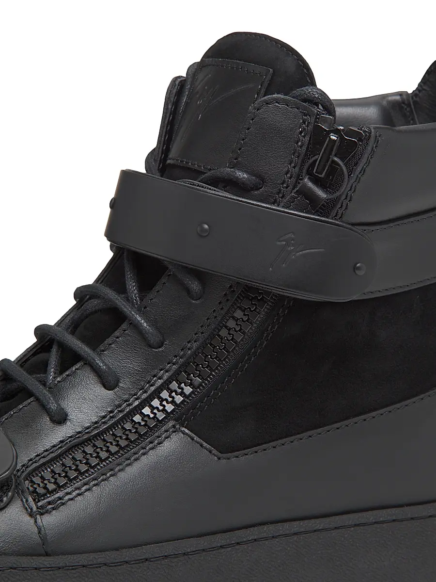 Giuseppe Zanotti Men's Ru50040 Leather High-Top Sneakers | Thumbnail 5 Giuseppe Zanotti Men's Ru50040 Leather High-Top Sneakers | Thumbnail 5