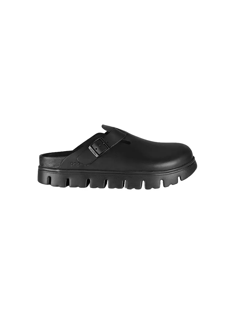Birkenstock Women's Boston Leather Chunky Exquisite Clogs - Black | Image 1 Birkenstock Women's Boston Leather Chunky Exquisite Clogs - Black | Image 1