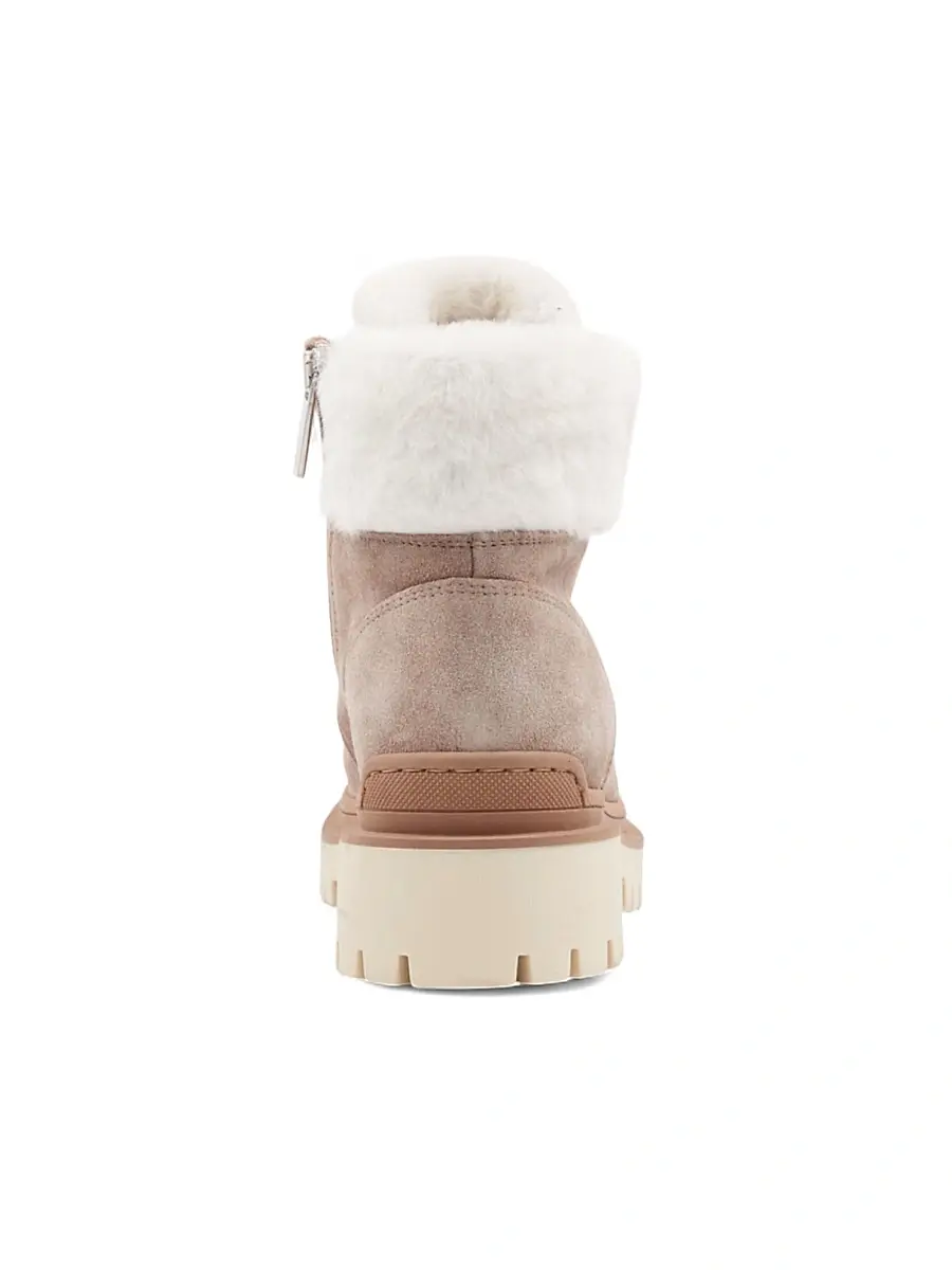 Aquatalia Women's Coralie 40MM Suede & Shearling Booties - Taupe | Thumbnail 3 Aquatalia Women's Coralie 40MM Suede & Shearling Booties - Taupe | Thumbnail 3