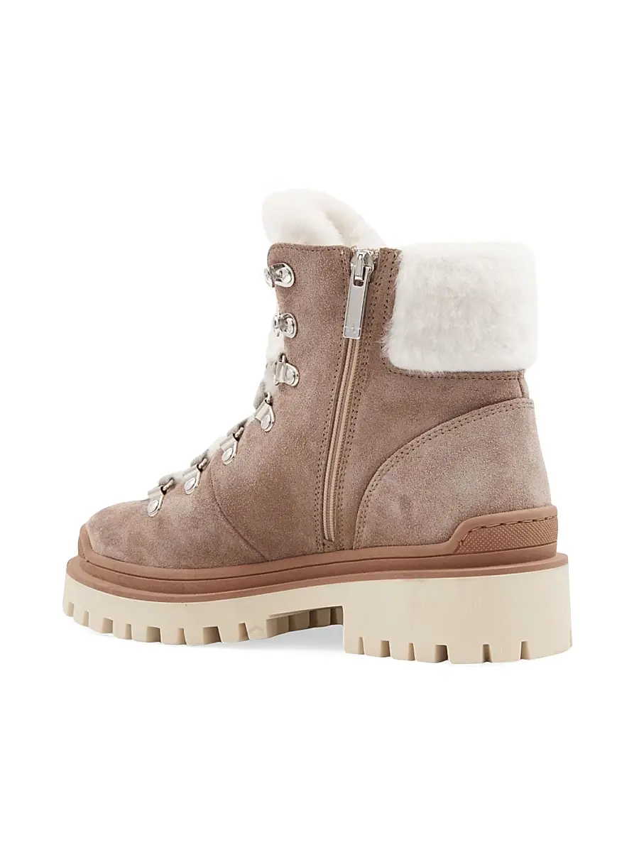 Aquatalia Women's Coralie 40MM Suede & Shearling Booties - Taupe | Thumbnail 5 Aquatalia Women's Coralie 40MM Suede & Shearling Booties - Taupe | Thumbnail 5
