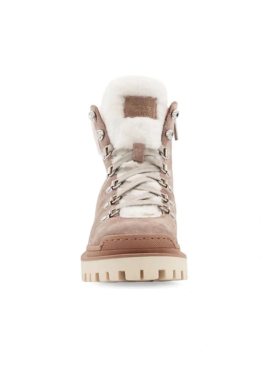 Aquatalia Women's Coralie 40MM Suede & Shearling Booties - Taupe | Thumbnail 6 Aquatalia Women's Coralie 40MM Suede & Shearling Booties - Taupe | Thumbnail 6