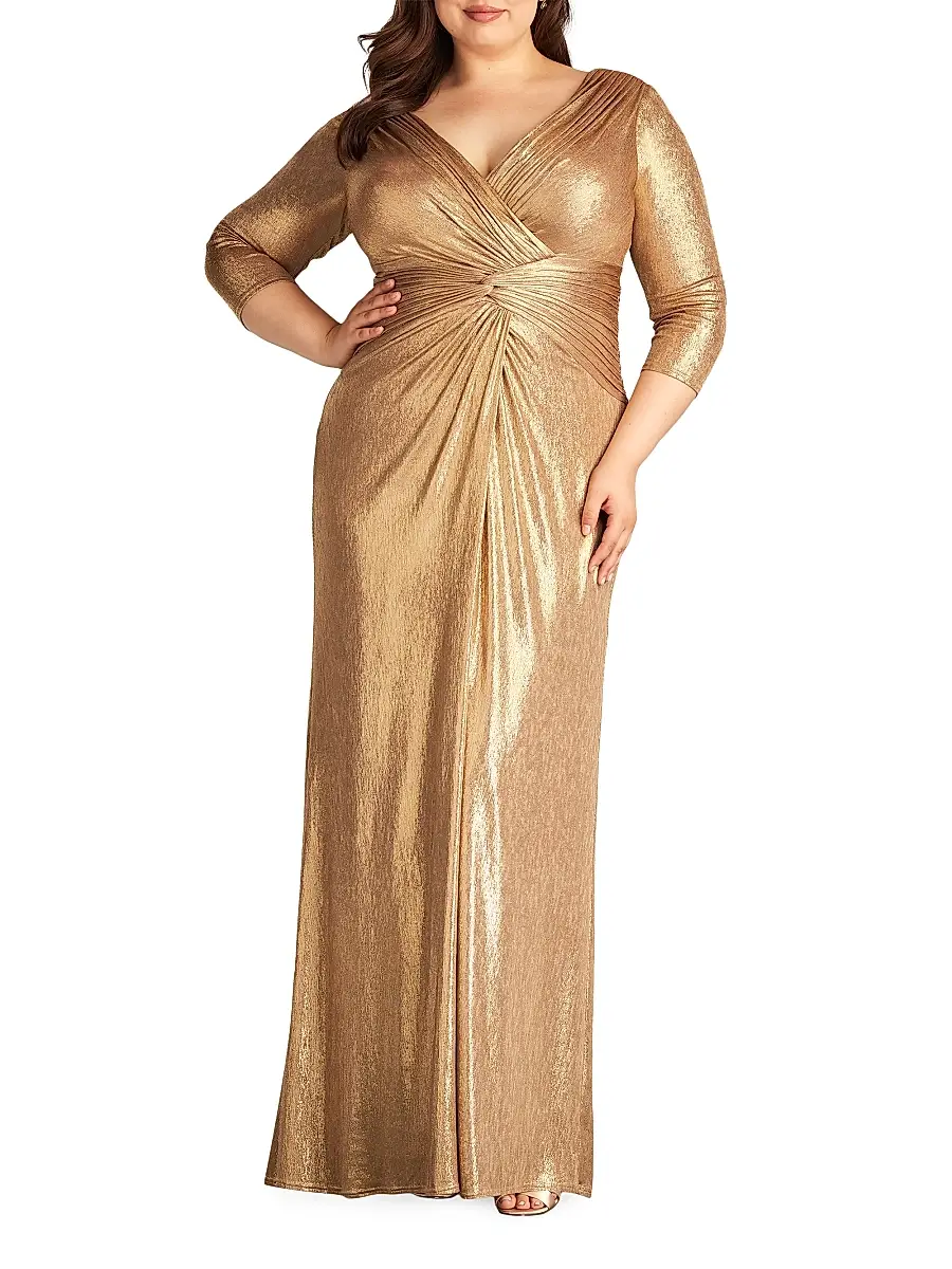 Women's Plus Metallic Jersey Gown Women's Plus Metallic Jersey Gown