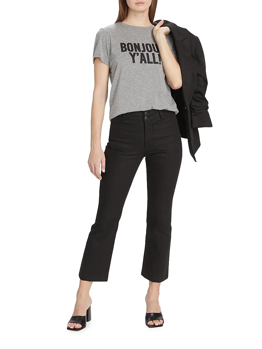 Cinq à Sept Women's Bonjour Y'all Graphic T-Shirt | Thumbnail 2 Cinq à Sept Women's Bonjour Y'all Graphic T-Shirt | Thumbnail 2