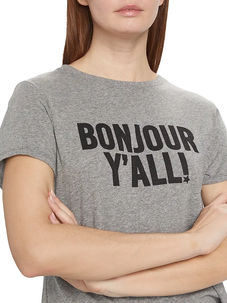 Cinq à Sept Women's Bonjour Y'all Graphic T-Shirt | Thumbnail 6 Cinq à Sept Women's Bonjour Y'all Graphic T-Shirt | Thumbnail 6