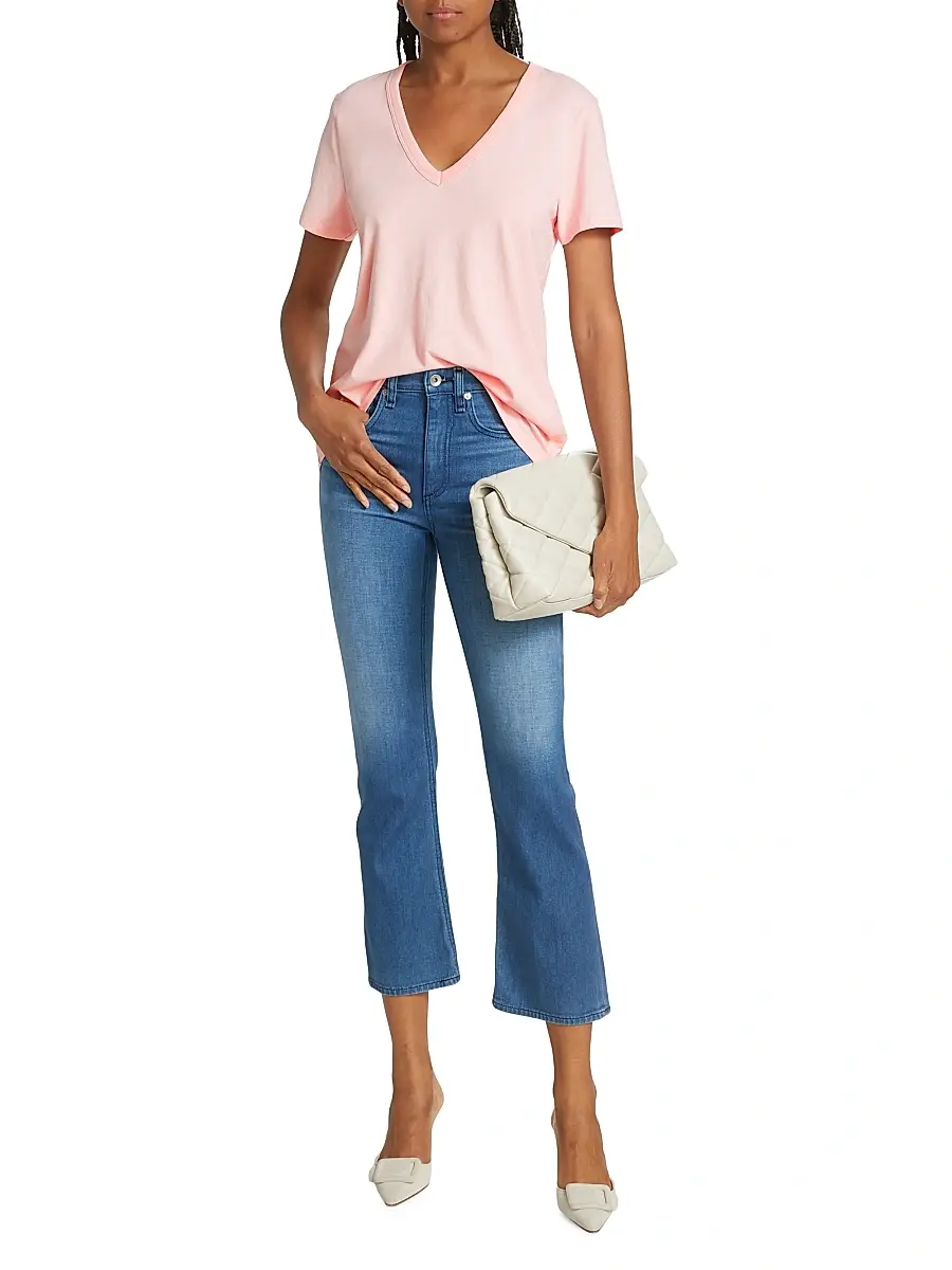 rag & bone Women's Nina High-Rise Stretch Flare Ankle Jeans | Thumbnail 2