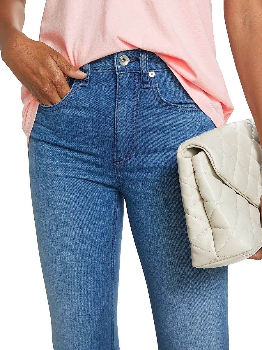 rag & bone Women's Nina High-Rise Stretch Flare Ankle Jeans | Thumbnail 6