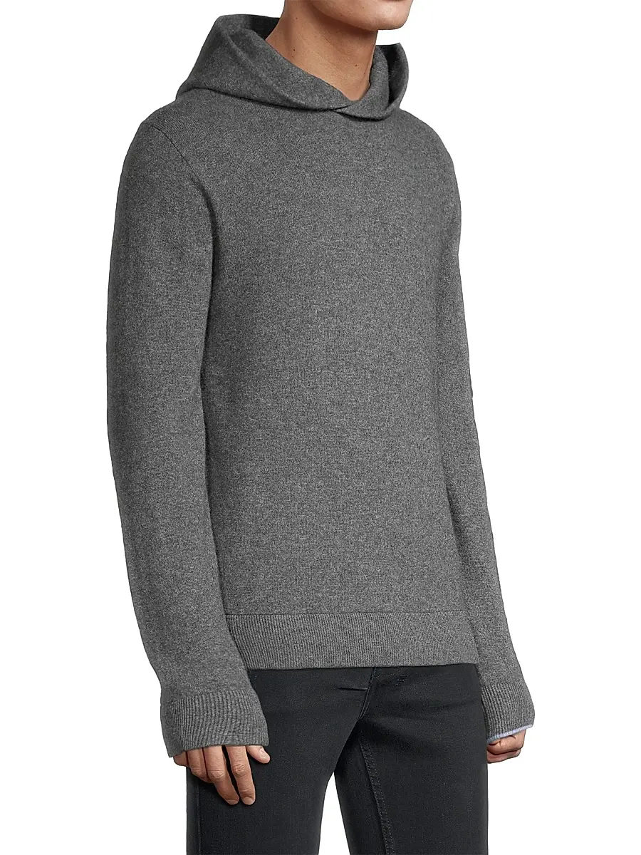 Greyson Men's Koko Wool & Cashmere Hoodie - Dark Grey | Thumbnail 4