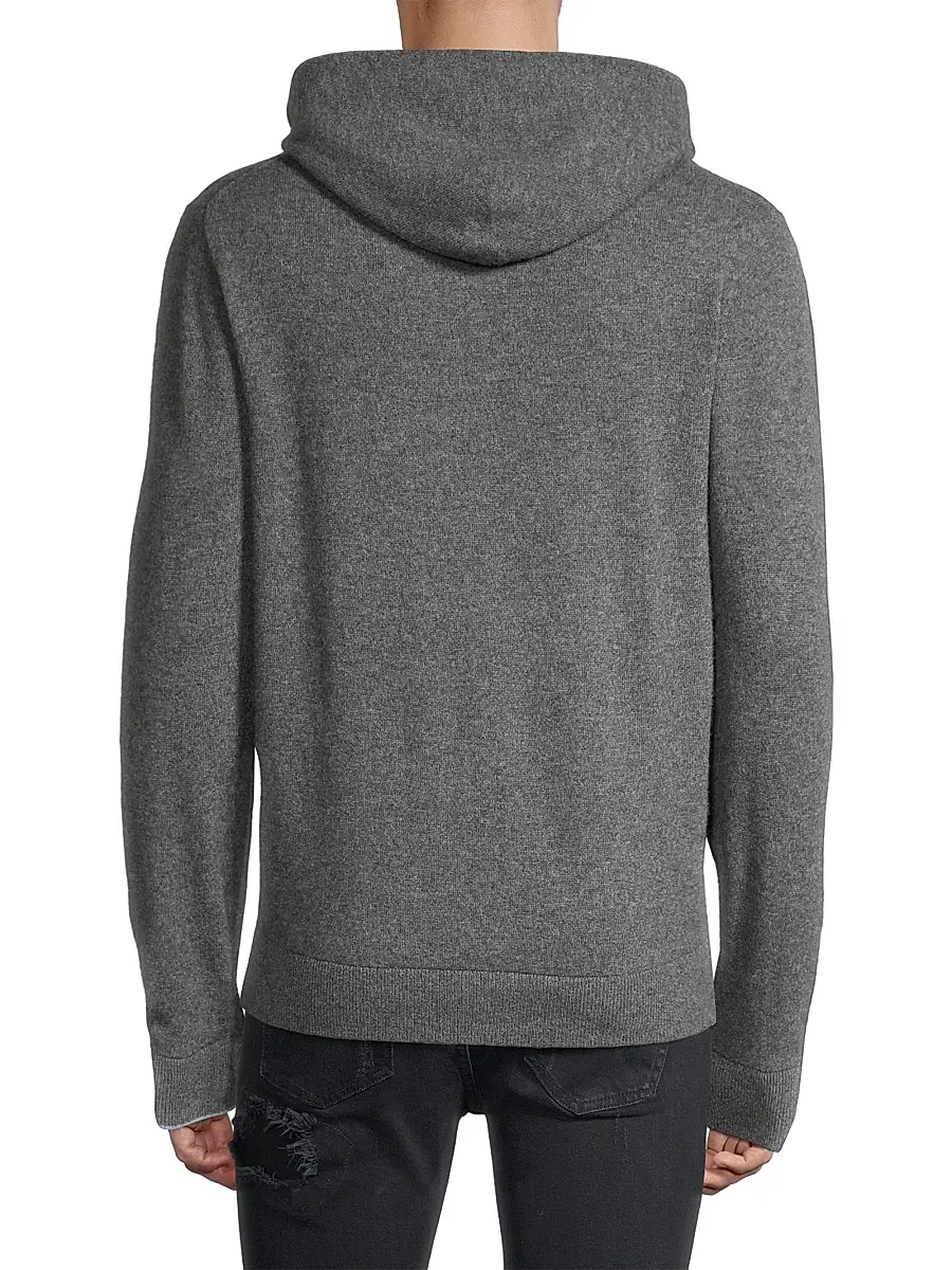 Greyson Men's Koko Wool & Cashmere Hoodie - Dark Grey | Thumbnail 5