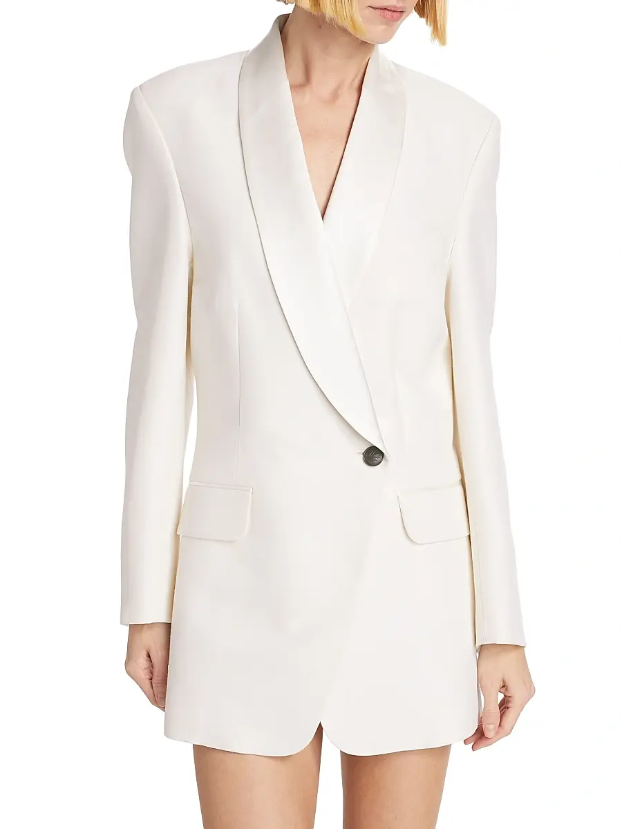 rag & bone Women's Femi Wool-Blend Double-Breasted Blazer Dress | Thumbnail 3