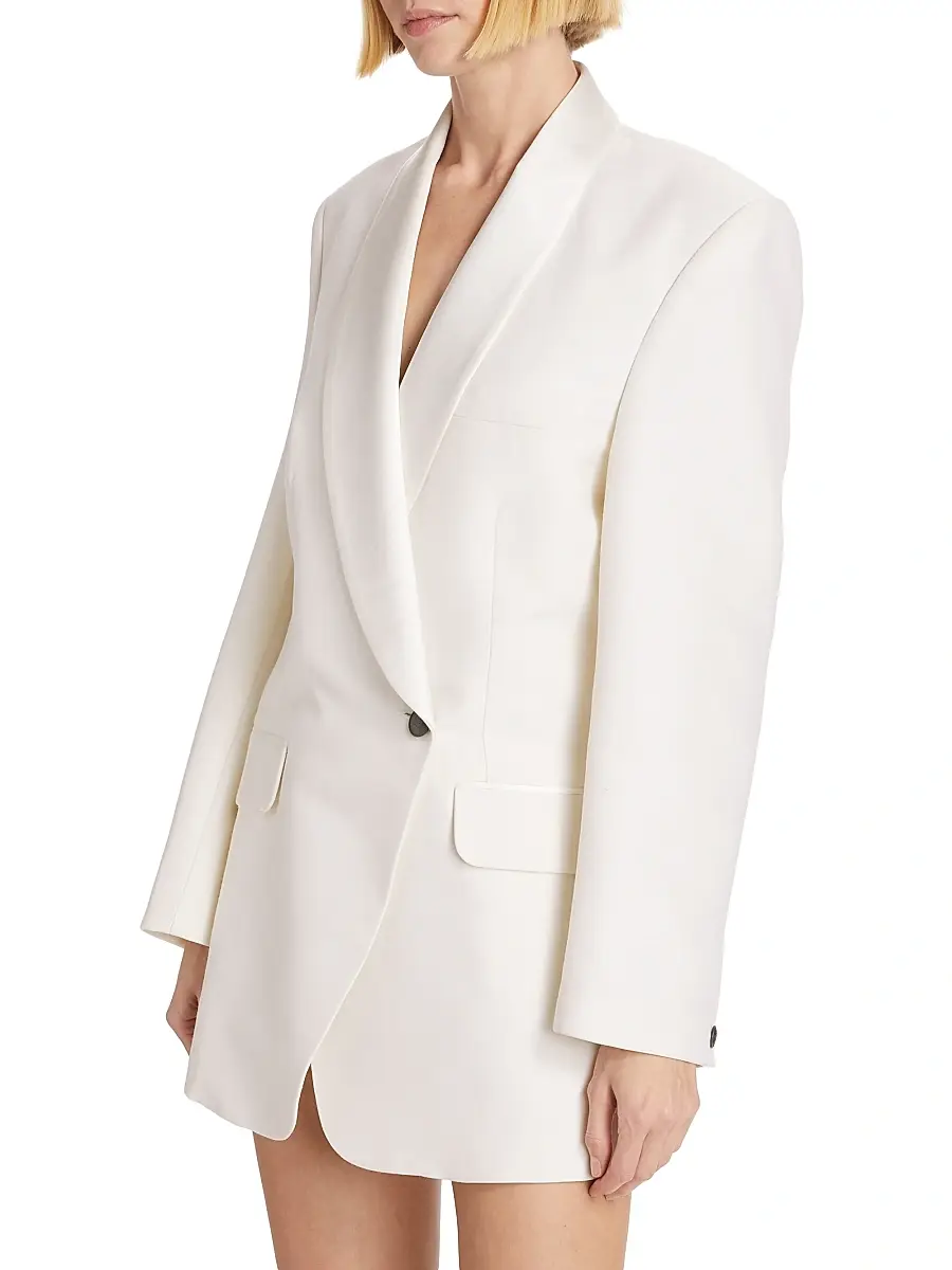 rag & bone Women's Femi Wool-Blend Double-Breasted Blazer Dress | Thumbnail 4