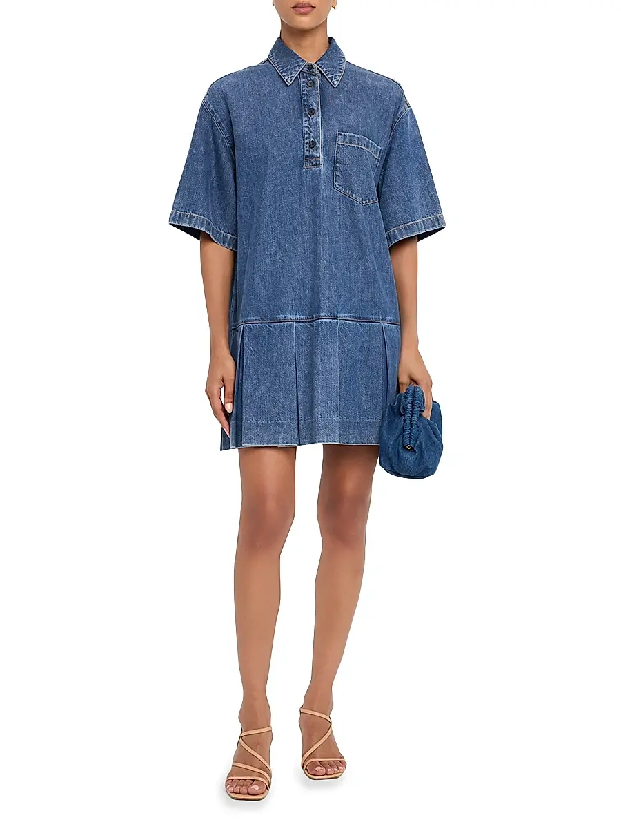 Frame Women's The Tennis Denim Minidress | Thumbnail 2 Frame Women's The Tennis Denim Minidress | Thumbnail 2