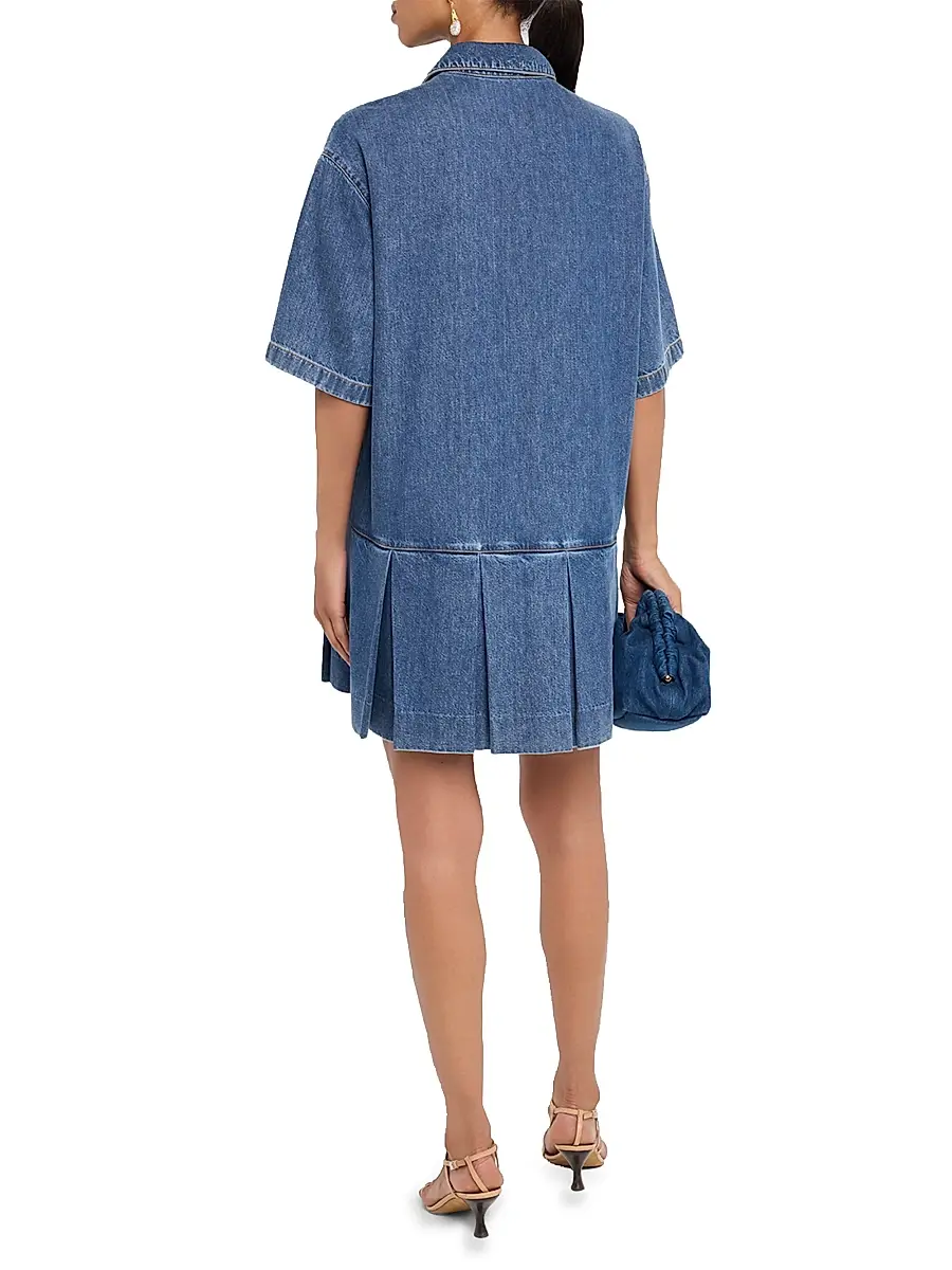 Frame Women's The Tennis Denim Minidress | Thumbnail 4 Frame Women's The Tennis Denim Minidress | Thumbnail 4