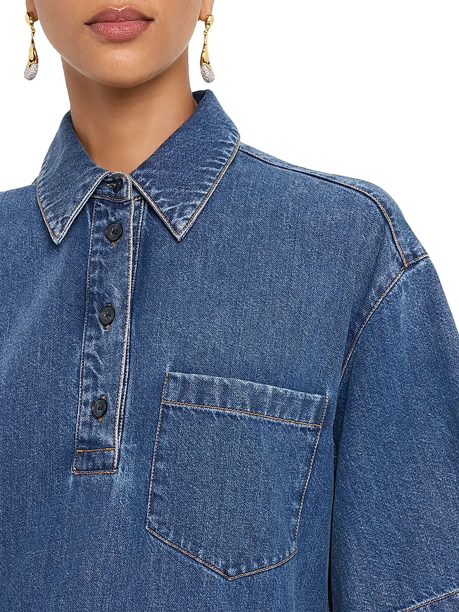 Frame Women's The Tennis Denim Minidress | Thumbnail 5 Frame Women's The Tennis Denim Minidress | Thumbnail 5