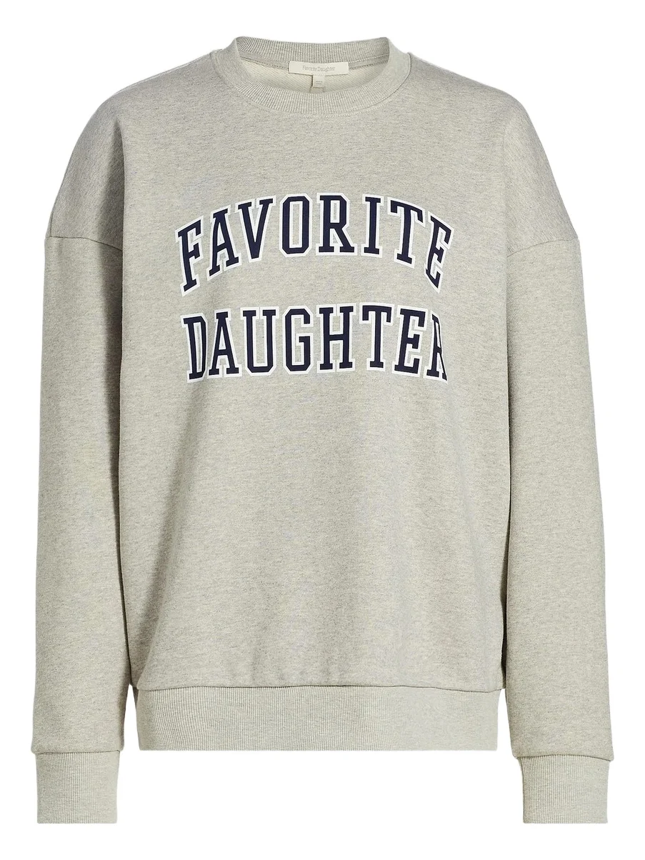 Women's Collegiate Oversized Logo Cotton-Blend Sweatshirt