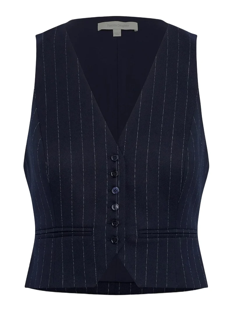 Favorite Daughter Women's The Favorite Pinstriped Crop Vest