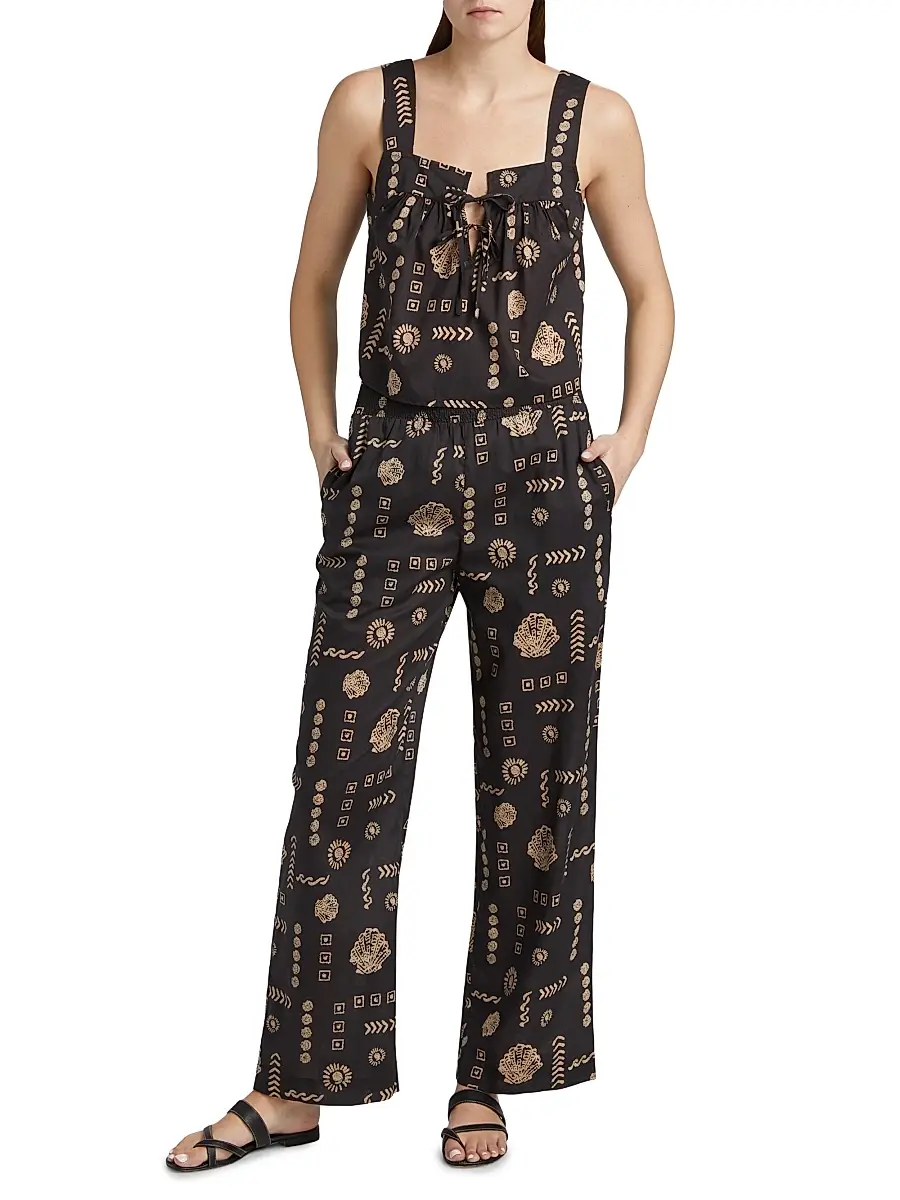 RAILS Women's Brendon Abstract Cotton Straight Pants | Thumbnail 2 RAILS Women's Brendon Abstract Cotton Straight Pants | Thumbnail 2