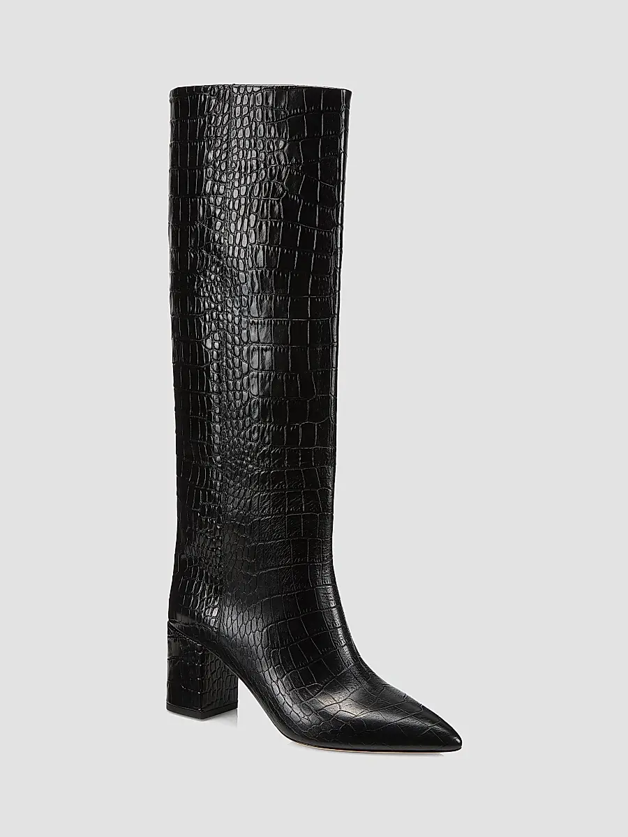 Paris Texas Women's Anja 70MM Crocodile-Embossed Leather Boots | Thumbnail 2