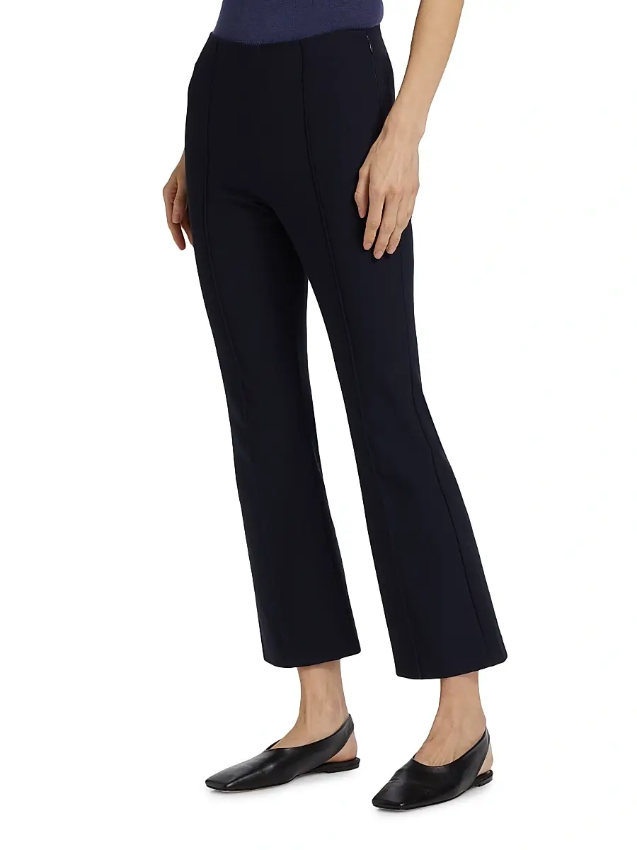 Vince Women's Mid-Rise Pintuck Crop Flare Pants | Thumbnail 4 Vince Women's Mid-Rise Pintuck Crop Flare Pants | Thumbnail 4