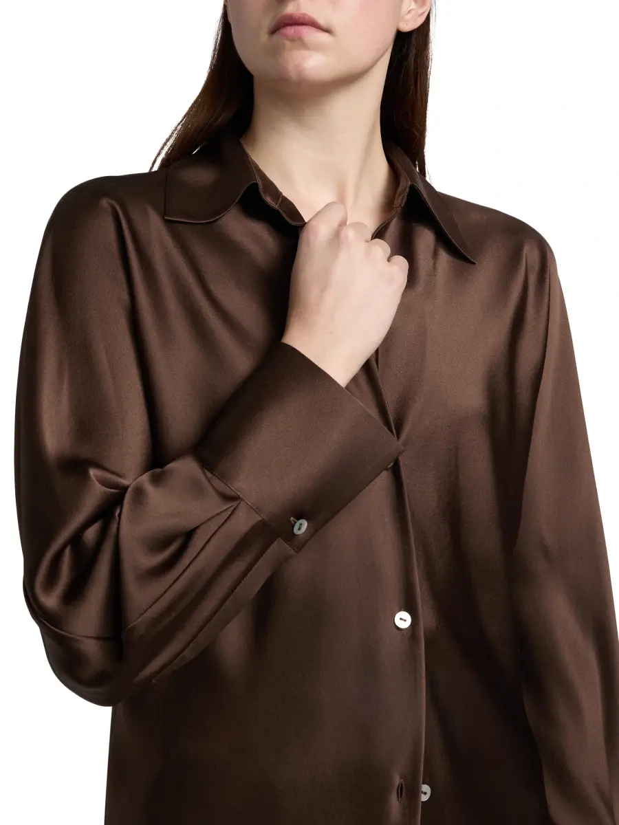 Vince Women's Silk Long-Sleeve Blouse | Thumbnail 6 Vince Women's Silk Long-Sleeve Blouse | Thumbnail 6