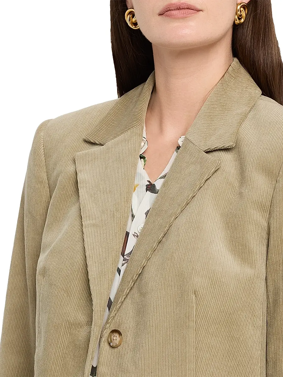 PAIGE Women's Trexi Long Corduroy Coat | Thumbnail 5