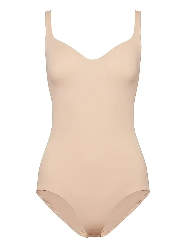 Women's Formfitting Sleeveless V-Neck Bodysuit