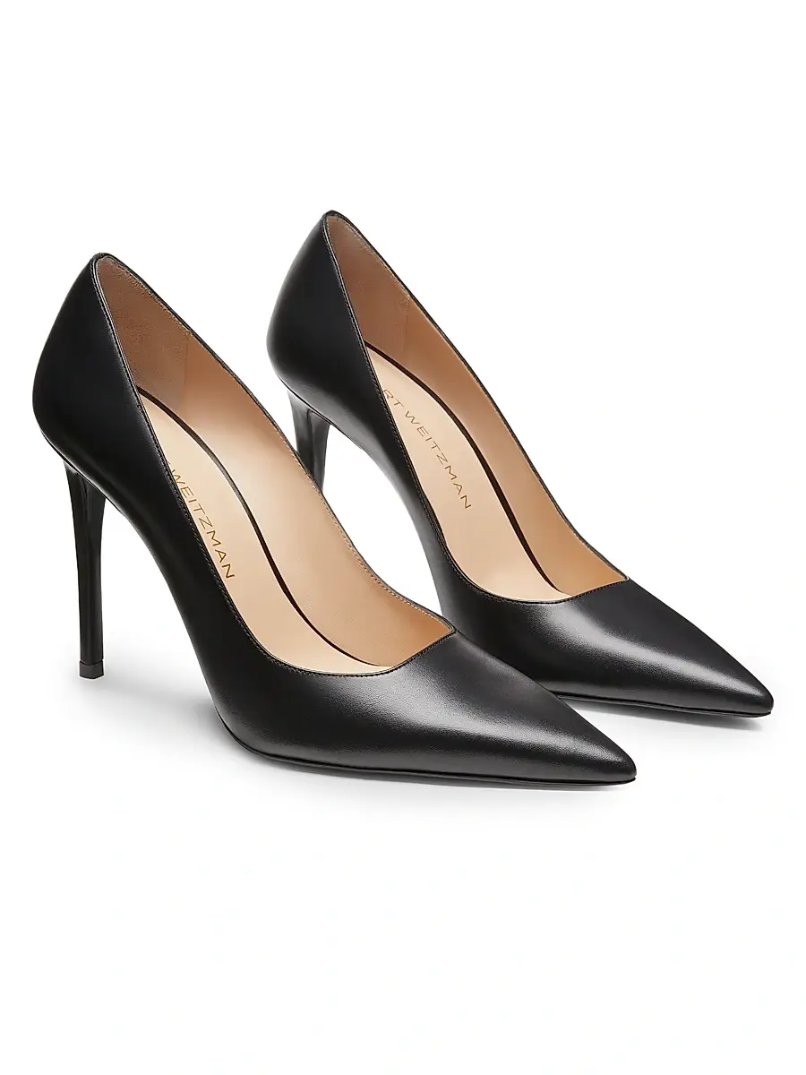 Stuart Weitzman Women's Stuart Power 100MM Leather Pumps | Thumbnail 2 Stuart Weitzman Women's Stuart Power 100MM Leather Pumps | Thumbnail 2